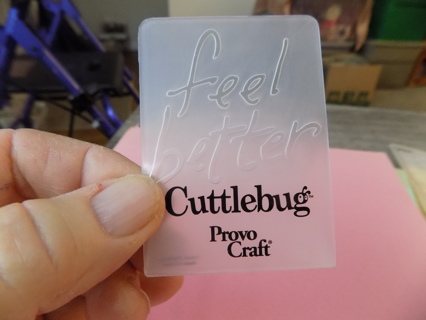 Cuttlebug die cut stamp plate feel better for scrapbook embossing