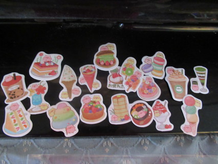 New MINI variety LITTLE PIGGIES & FOOD stickers-- Get 6 RANDOM picked stickers.