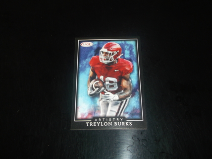 2022 SAGE HIT Artistry    TREYLON BURKS insert   card  #  art - tb Arkansas Razorbacks