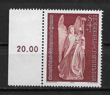 1973 Austria ScB329 Stamp Day/Gabriel by Lorenz Luchsperger MNH