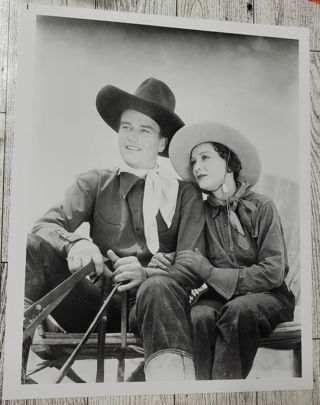 8 x 10" Glossy Photo of John Wayne & Sheila Bromley