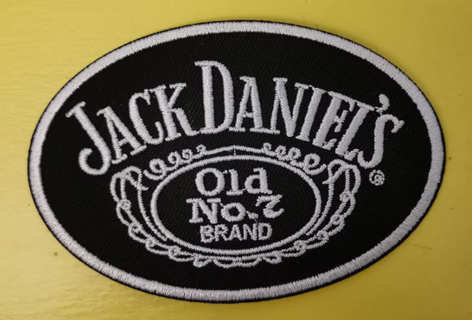 alcohol brand letter logo iron on fabric patch embroidered applique cloth vest Badge jack daniel's