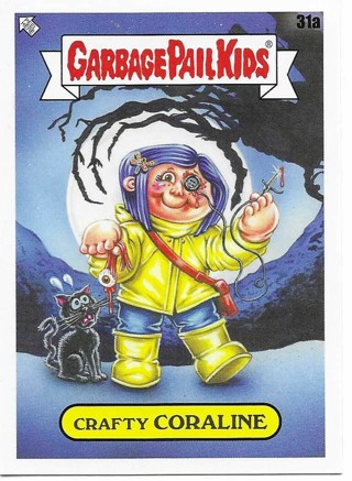 Brand New 2022 Topps Garbage Pail Kids Crafty Coraline Sticker From the Book Worms Set 