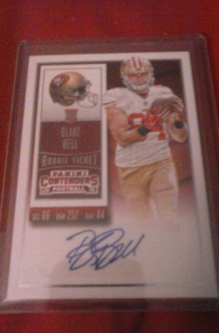 Blake Bell Contenders Chiefs 49ers rookie auto