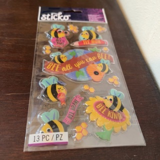 Sticko dimensional bee stickers 