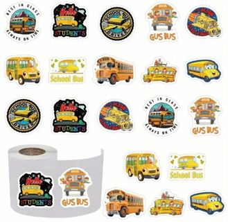 ↗️NEW⭕(10) 1" SCHOOL BUS STICKERS!!