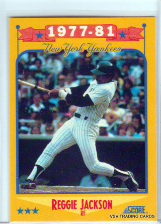 Reggie Jackson, 1988 Score Card #502, New York Yankees