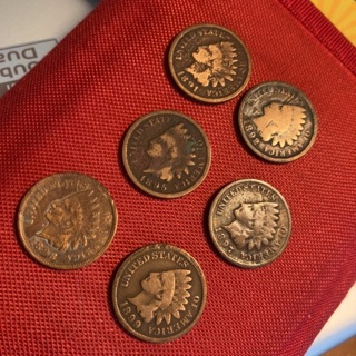 Choose 2 Indian Pennies 1800’S – 125+ Years Old