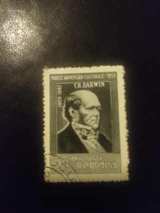 CH. DARWIN-55 Bani Posta-R.P. Romina Stamp