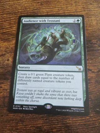 Magic the gathering mtg Audience with Trostani rare card Murder Karlov Manor