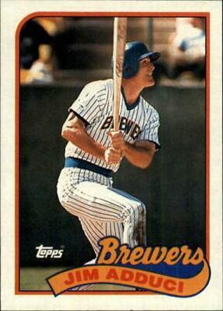 Jim Adduci 1989 Topps Milwaukee Brewers