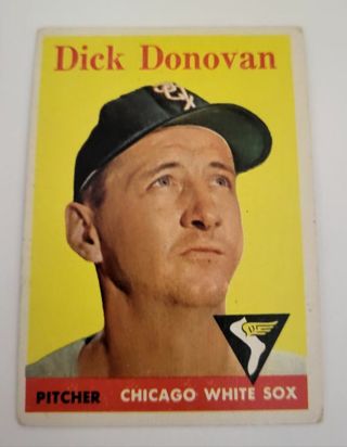 1958 Topps Dick Donovan card Chicago White Sox