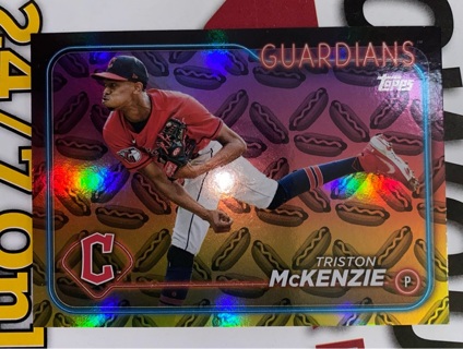 2024 Topps Hot Dog Foil Triston Mckenzie Cleveland Guardians #449