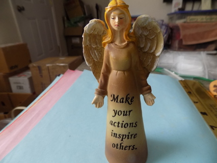 Inspirational angel 5 1/2 inch resin figurine Make your actions inspire others