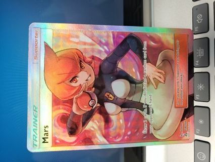 2018 MARS HOLOFOIL Trainer 154/156 supporter ultra rare Pokémon full art card