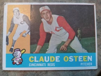 1960 T.C.G. CLAUDE OSTEEN CINCINNATI REDS BASEBALL CARD# 206