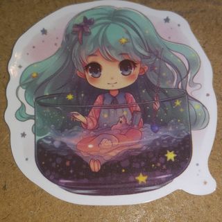 Anime Cute one nice vinyl sticker no refunds I send all regular mail only nice quality