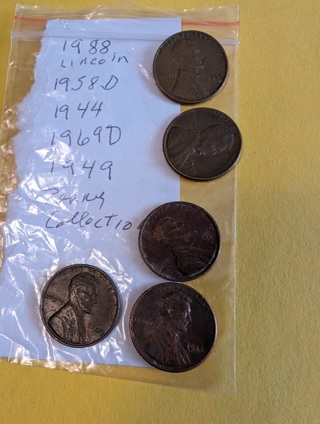 5 old pennies!