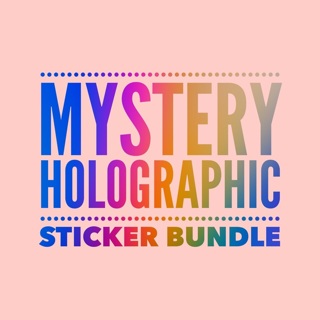 20 mystery holographic stickers