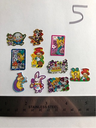 Alice in Wonderland 10 stickers lot 5