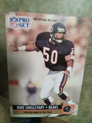 1991 NFL PRO SET MIKE SINGLETARY CHICAGO BEARS FOOTBALL CARD# 5