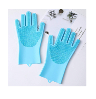 1 Pair Of Pet Dog Bath Gloves