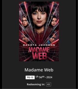 Madame Web 4K Code