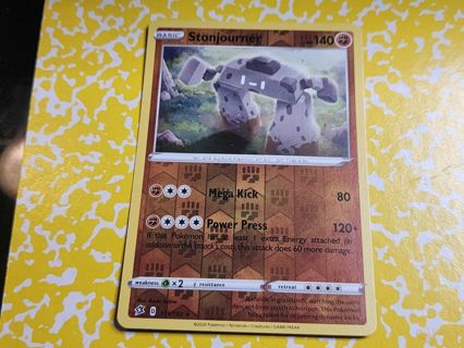 Pokemon Stonjourner reverse holo 111/192