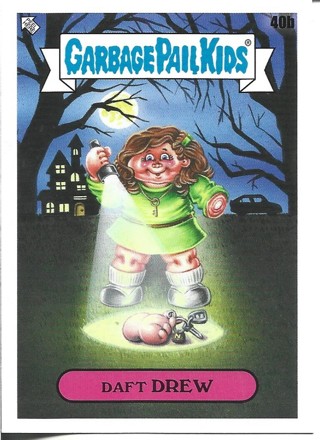 Brand New 2022 Topps Garbage Pail Kids Daft Drew Sticker From the Book worms Set