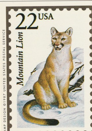 Vintage Wildlife America Collector/Trade Card: Mountain Lion