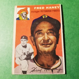 1954 - TOPPS BASEBALL CARD NO. 75 - FRED HANEY - PIRATES - BV= $25