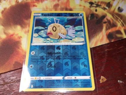 POKEMON SWSH SILVER TEMPEST REVERSE HOLO FEEBAS CARD #275