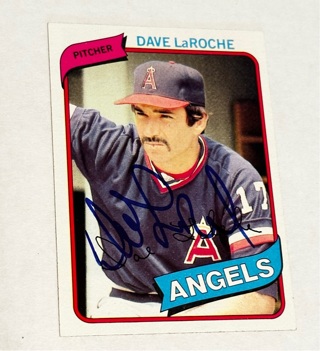 Autographed 1980 Topps Dave LaRoche #263 California Angels EX-MINT