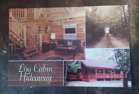 Log Cabin Hideaway Postcard 