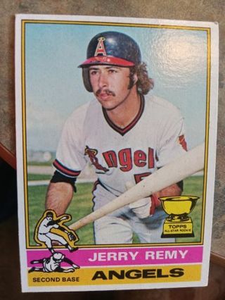 1976 TOPPS ALL STAR ROOKIE JERRY REMY CALIFORNIA ANGELS BASEBALL CARD# 229