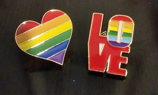 Love Pin and Heart Pin