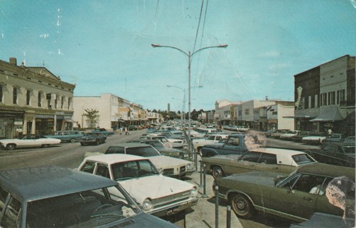 Vintage Used Postcard: a: 1975 Main Business Street, Aiken, SC