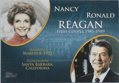 2008 Topps Update First Couples #FC38 Ronald Reagan /Nancy Reagan