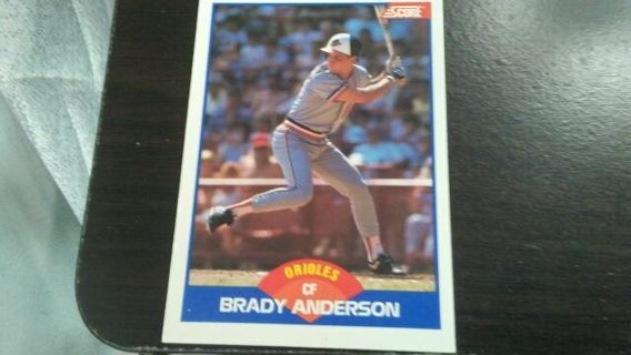 1989 SCORE BRADY ANDERSON BALTIMORE ORIOLES BASEBALL CARD# 563