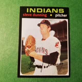 1971 Topps Vintage Baseball Card # 294 - STEVE DUNNING - INDIANS - EXMT/NRMT+