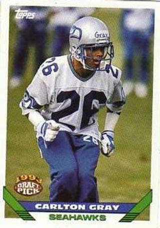 Carlton Gray 1993 Topps Rookie card Seattle Seahawks