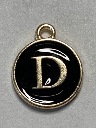 BLACK AND GOLD INITIAL LETTERS~#D3~FREE SHIPPING!