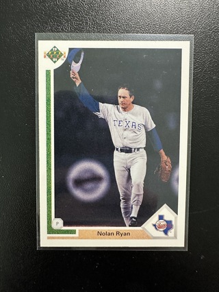 Nolan Ryan 1991 Upper Deck #345 HOF Baseball Card
