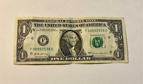 One Dollar Fancy Serial Number