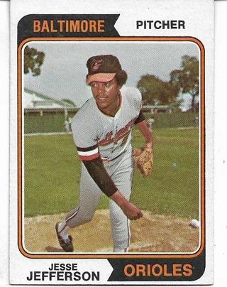 1974 TOPPS JESSE JEFFERSON CARD