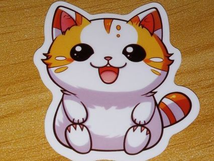 Cat Cute new one nice vinyl laptop sticker no refunds regular mail very nice quality