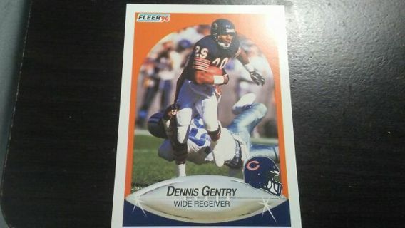 1990 FLEER DENNIS GENTRY CHICAGO BEARS FOOTBALL CARD# 292