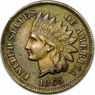 1865 Indian Head Cent, Circulated Great Date, Excellent Coin, Insured, Refundable.Guaranteed .