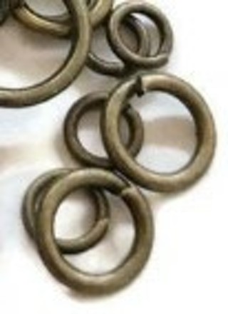 Bronze open jump rings various sizes