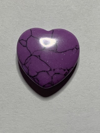 HEALING STONE~PURPLE~VEINED HEART~SET 2~FREE SHIPPING!